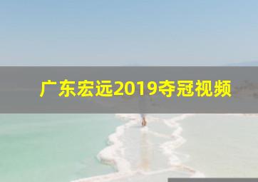 广东宏远2019夺冠视频