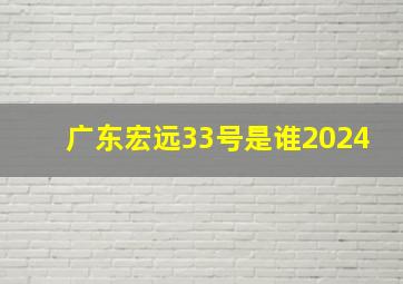 广东宏远33号是谁2024