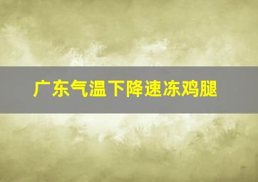 广东气温下降速冻鸡腿