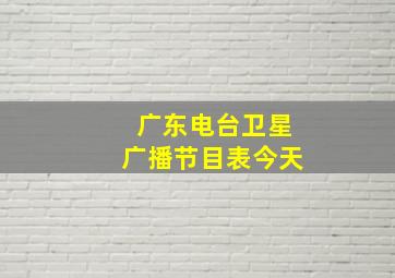 广东电台卫星广播节目表今天