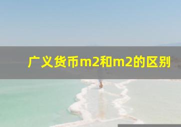 广义货币m2和m2的区别