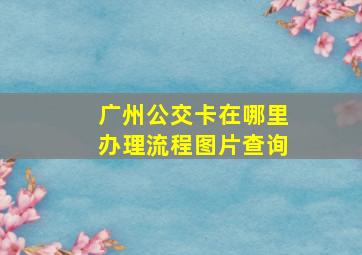 广州公交卡在哪里办理流程图片查询