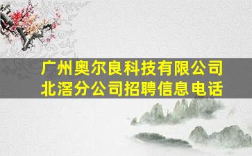 广州奥尔良科技有限公司北滘分公司招聘信息电话