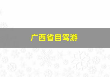 广西省自驾游