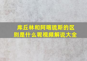 库丘林和阿喀琉斯的区别是什么呢视频解说大全