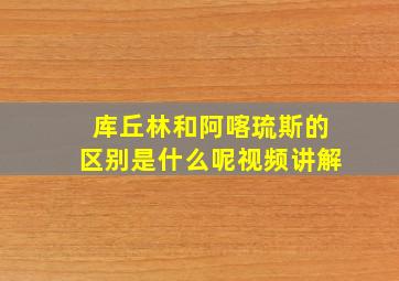 库丘林和阿喀琉斯的区别是什么呢视频讲解