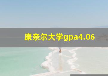 康奈尔大学gpa4.06