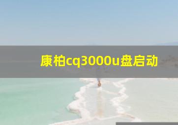 康柏cq3000u盘启动