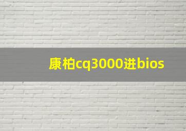 康柏cq3000进bios