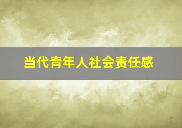 当代青年人社会责任感