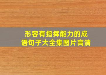 形容有指挥能力的成语句子大全集图片高清