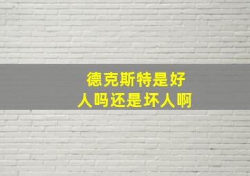 德克斯特是好人吗还是坏人啊