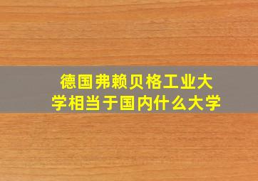 德国弗赖贝格工业大学相当于国内什么大学