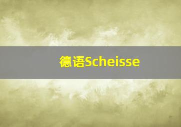 德语Scheisse