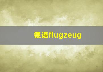 德语flugzeug