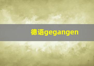 德语gegangen