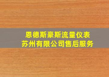 恩德斯豪斯流量仪表苏州有限公司售后服务