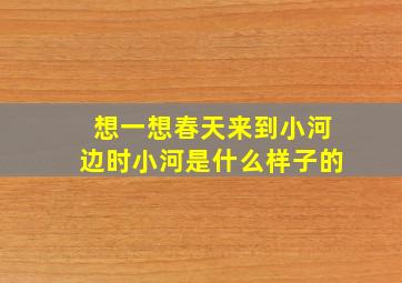 想一想春天来到小河边时小河是什么样子的