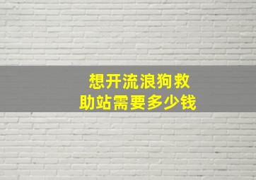 想开流浪狗救助站需要多少钱