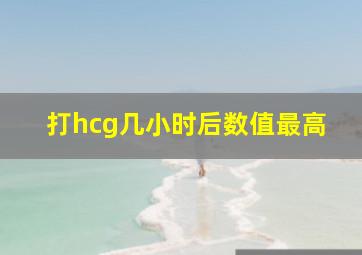 打hcg几小时后数值最高