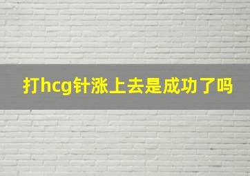 打hcg针涨上去是成功了吗