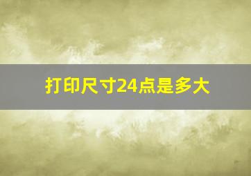 打印尺寸24点是多大