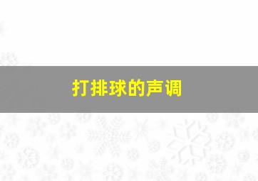 打排球的声调