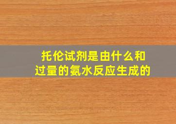 托伦试剂是由什么和过量的氨水反应生成的