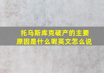 托马斯库克破产的主要原因是什么呢英文怎么说