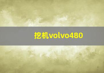 挖机volvo480