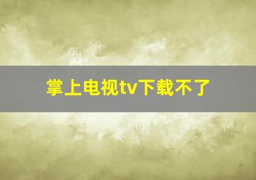 掌上电视tv下载不了