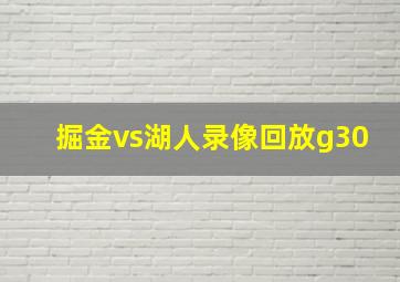 掘金vs湖人录像回放g30