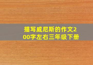 描写威尼斯的作文200字左右三年级下册