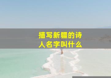 描写新疆的诗人名字叫什么