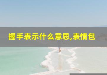 握手表示什么意思,表情包