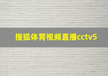 搜狐体育视频直播cctv5