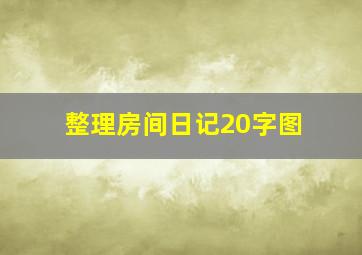 整理房间日记20字图