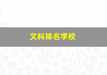 文科排名学校