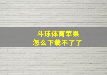 斗球体育苹果怎么下载不了了