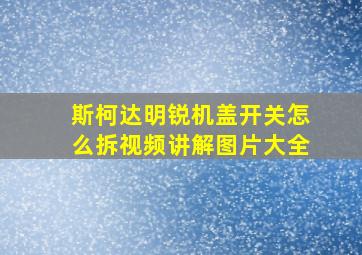 斯柯达明锐机盖开关怎么拆视频讲解图片大全