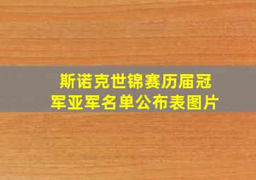 斯诺克世锦赛历届冠军亚军名单公布表图片