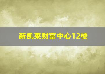 新凯莱财富中心12楼