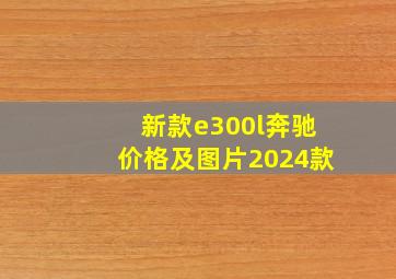 新款e300l奔驰价格及图片2024款