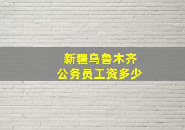 新疆乌鲁木齐公务员工资多少