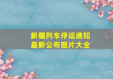 新疆列车停运通知最新公布图片大全