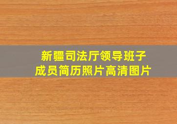 新疆司法厅领导班子成员简历照片高清图片