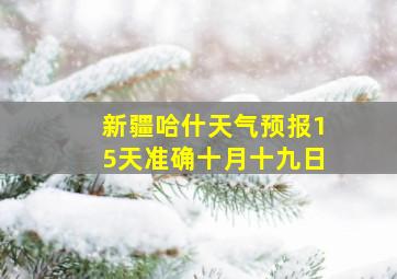 新疆哈什天气预报15天准确十月十九日