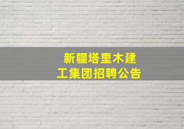 新疆塔里木建工集团招聘公告