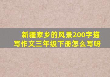 新疆家乡的风景200字描写作文三年级下册怎么写呀