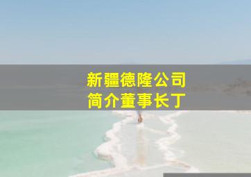 新疆德隆公司简介董事长丁